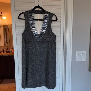 Anna Sui Elegant Gray Sleeveless Dress